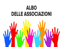 Iscrizioni all'albo comunale delle Associazioni