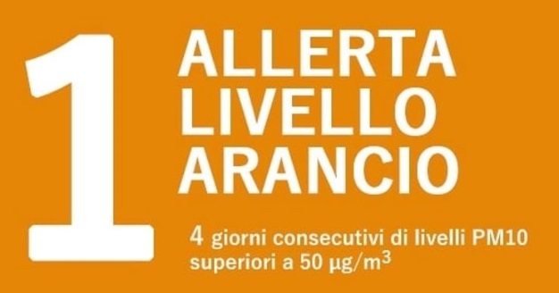 Livello di allerta 1 – arancio per il PM10