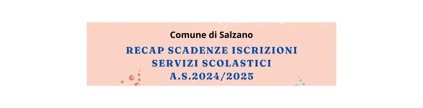 Recap scadenze servizi scolastici 2024